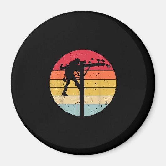 Lineman Electricia Gift Magneet (Voorkant)