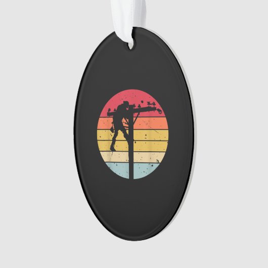 Lineman Electricia Gift Ornament (voorkant)