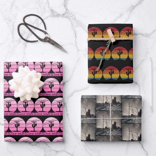 Lineman en LineWITTHREED Wrapping Paper (Voorkant)