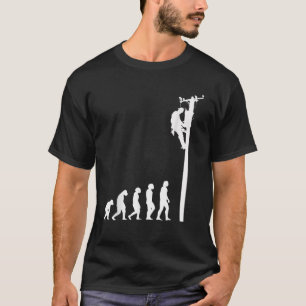 Lineman Evolutie Grappige Elektrische Kabel Man El T-shirt