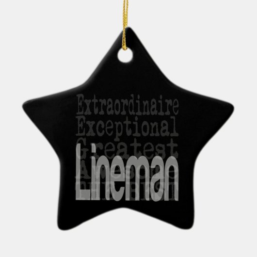 Lineman Extraordinaire Keramisch Ornament (Voorkant)