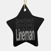 Lineman Extraordinaire Keramisch Ornament (Links)
