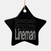 Lineman Extraordinaire Keramisch Ornament (Voorkant)