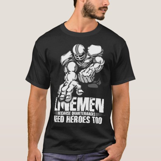 Lineman Football Shirt Quarterbacks Heroe (Voorkant)