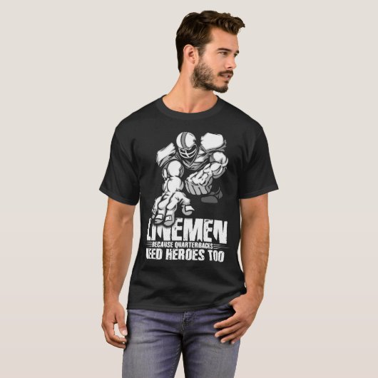Lineman Football Shirt Quarterbacks Heroe (Voorkant volledig)