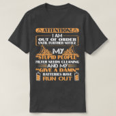 Lineman grappig citeert aandacht t-shirt (Design voorkant)