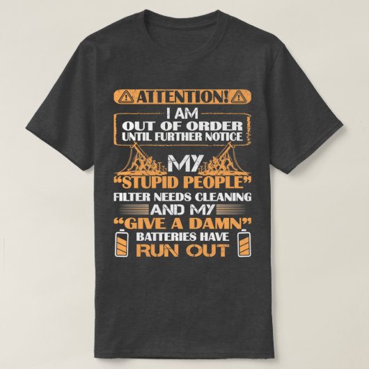 Lineman grappig citeert aandacht t-shirt (Design voorkant)