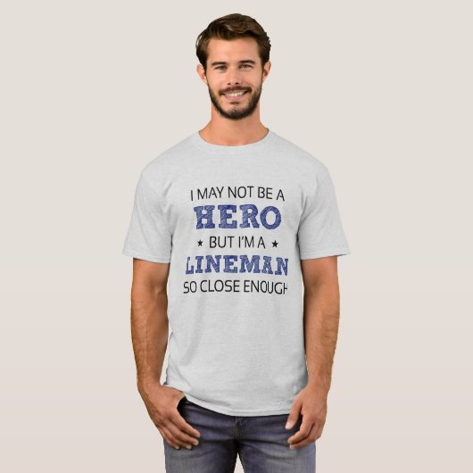 Lineman Humor Novelty T-shirt (Voorkant volledig)