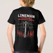 Lineman-Humor: Verhoog de polen als een bergbeklim Tri-Blend Shirt (Achterkant)