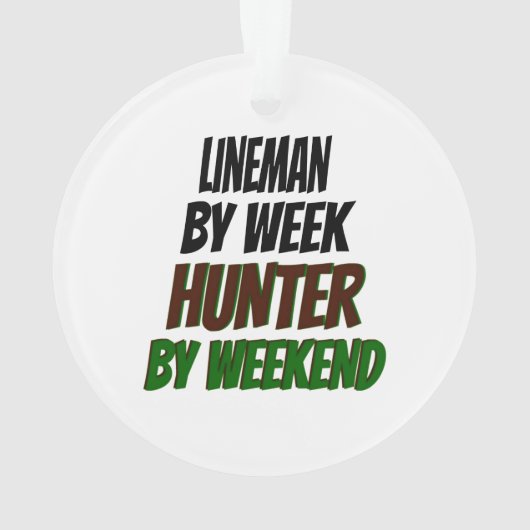 Lineman Hunter Ornament (achterkant)