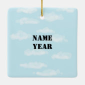 Lineman in Bucket Personalized Name Ornament (Achterkant)