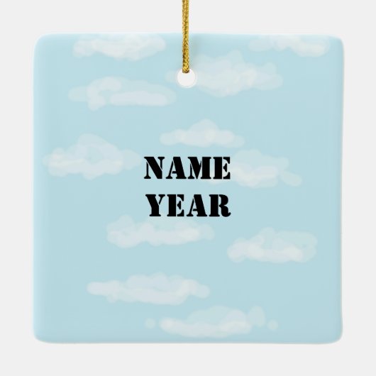 Lineman in Bucket Personalized Name Ornament (Achterkant)