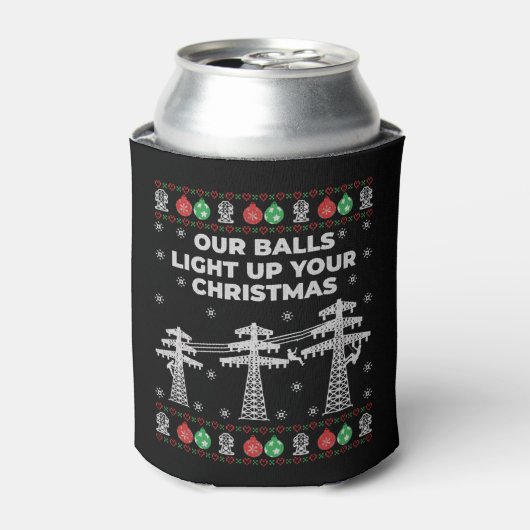 Lineman Kerstmis onze vallen lichten op Blikjeskoeler (Blikje Voorkant)