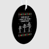 Lineman Kerstmis onze vallen lichten op Ornament (voorkant)