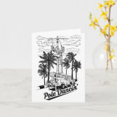 Lineman Le Dancin' Electrician Gift For Men Husban Kaart (Gele Bloem)