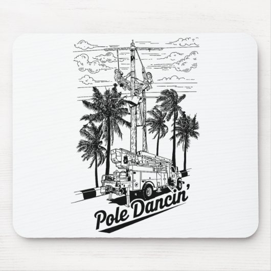 Lineman Le Dancin' Electrician Gift For Men Husban Muismat (Voorkant)