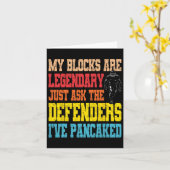 Lineman Legendary Pancake Blocks Grappig Voetbal T Kaart (Gele Bloem)