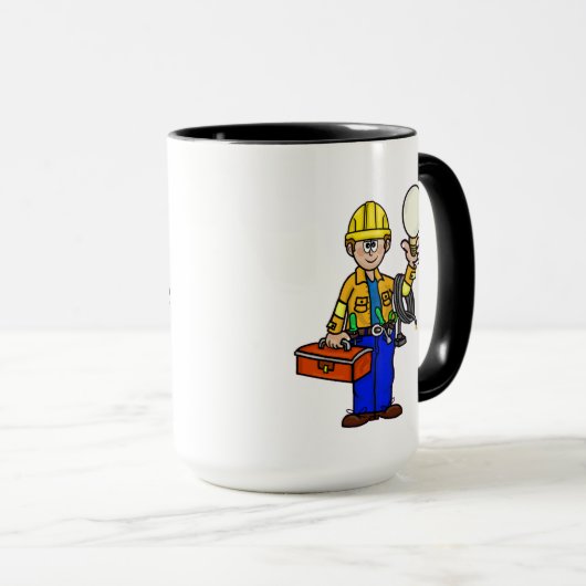 Lineman met Big Lightbulb Mok (Voorkant rechts)