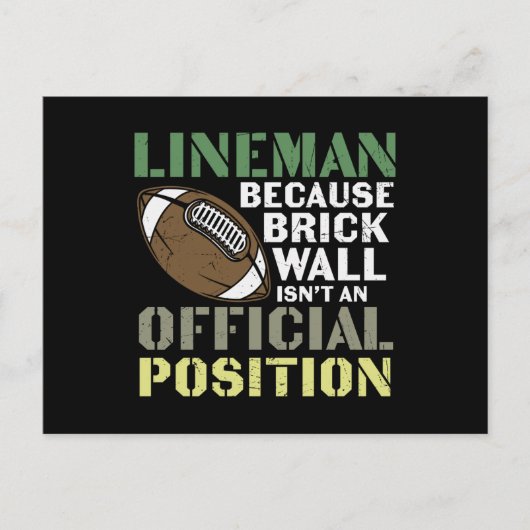 Lineman omdat Quarterbacks Briefkaart (Voorkant)