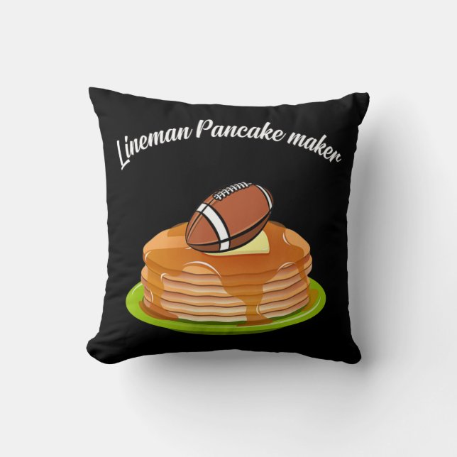 Lineman Pancake maker Football Kussen (Voorkant)
