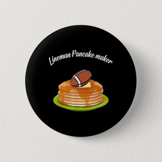 Lineman Pancake maker Football Ronde Button 5,7 Cm (Voorkant)