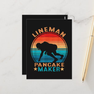Lineman Pannenkoeken Maker - American Football Briefkaart