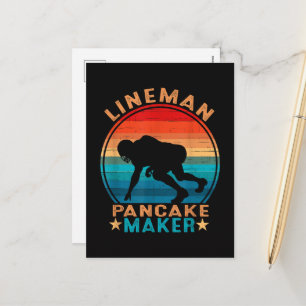 Lineman Pannenkoeken Maker - American Football Feestdagenkaart