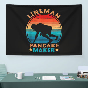 Lineman Pannenkoeken Maker - American Football Spandoek