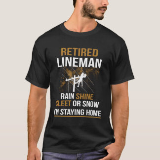 Lineman pensioen grappige nieuwigheid unisex t-shirt