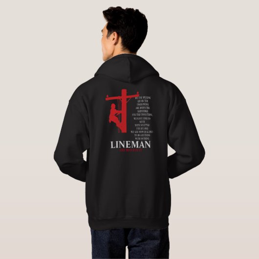 Lineman Prayer Hoodie (Achterkant volledig)