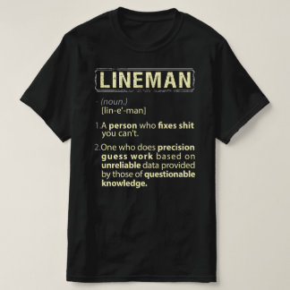 Lineman Real American Definition T-shirt