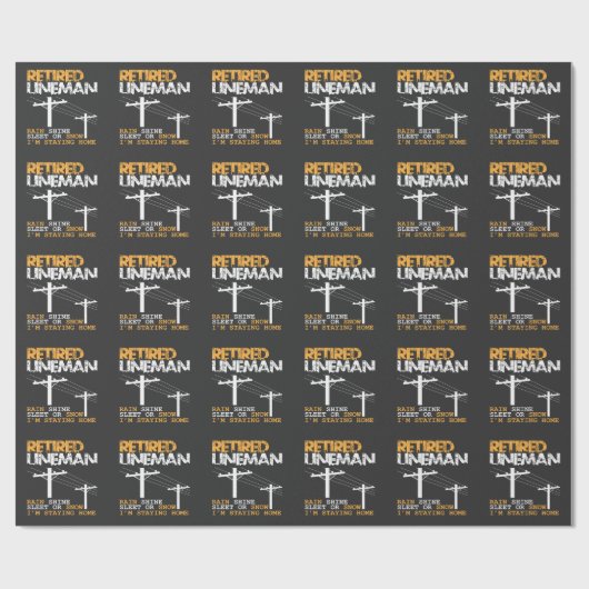 Lineman Retirement Funny Electrice Occupation Cadeaupapier (Vlak)