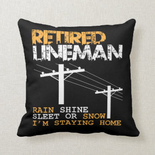 Lineman Retirement Funny Electrice Occupation Kussen