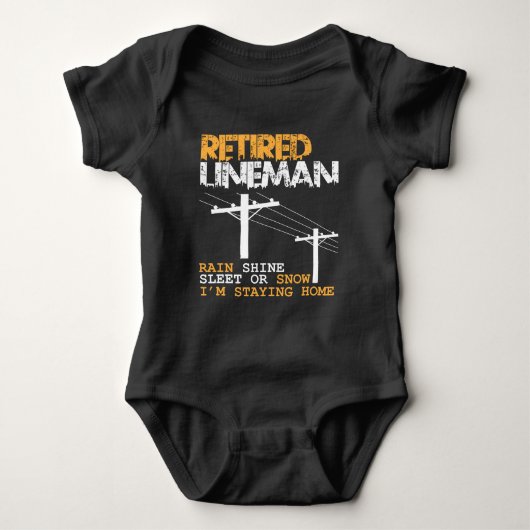 Lineman Retirement Funny Electrice Occupation Romper (Voorkant)