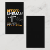 Lineman Retirement Funny Electrice Occupation Visitekaartje (Voorkant / Achterkant)