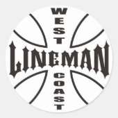 Lineman Ronde Sticker (Voorkant)