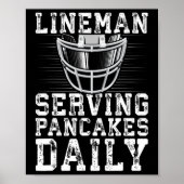 Lineman Serving Pancakes Daily Football Lineman Poster (Voorkant)