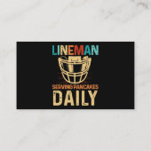 Lineman Serving Pancakes Daily Football Offensive  Visitekaartje (Achterkant)