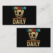 Lineman Serving Pancakes Daily Football Offensive  Visitekaartje (Voorkant / Achterkant)