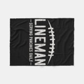 Lineman Serving Pancakes Daily Funny Footb Fleece Deken (Voorkant (Horizontaal))