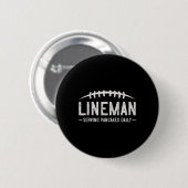 Lineman Serving Pancakes Daily Funny Footb Ronde Button 5,7 Cm (Voorkant /achterkant)