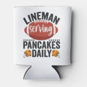 Lineman Serving Pancakes Daily Funny Football Gift Blikjeskoeler (Voorkant)