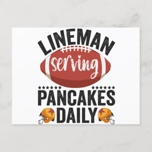 Lineman Serving Pancakes Daily Funny Football Gift Briefkaart