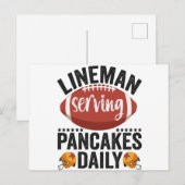 Lineman Serving Pancakes Daily Funny Football Gift Briefkaart (Voorkant / Achterkant)