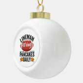 Lineman Serving Pancakes Daily Funny Football Gift Keramische Bal Ornament (Rechts)