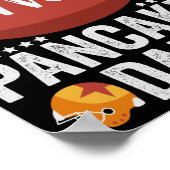 Lineman Serving Pancakes Daily Funny Football Gift Poster (Hoek)