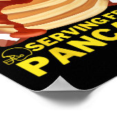 Lineman Serving Pancakes Football Lineman Poster (Hoek)