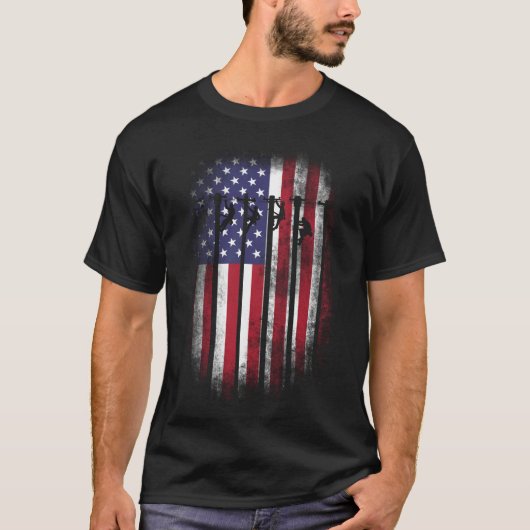 Lineman Shirten American Flag Gift T-shirt (Voorkant)