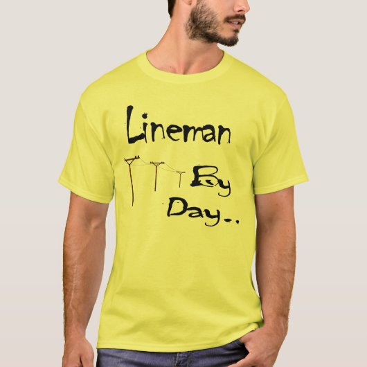 Lineman tegen dag... Shirt (Voorkant)