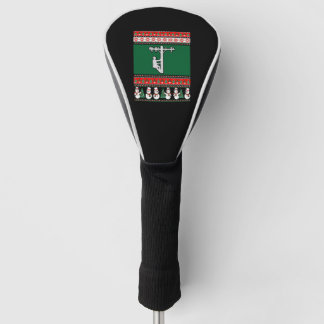 Lineman Ugly KerstSweater Golfheadcover